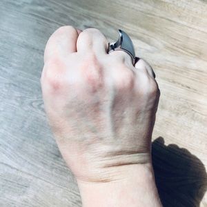 Signed Emporio Armani Sterling Silver Claw Ring